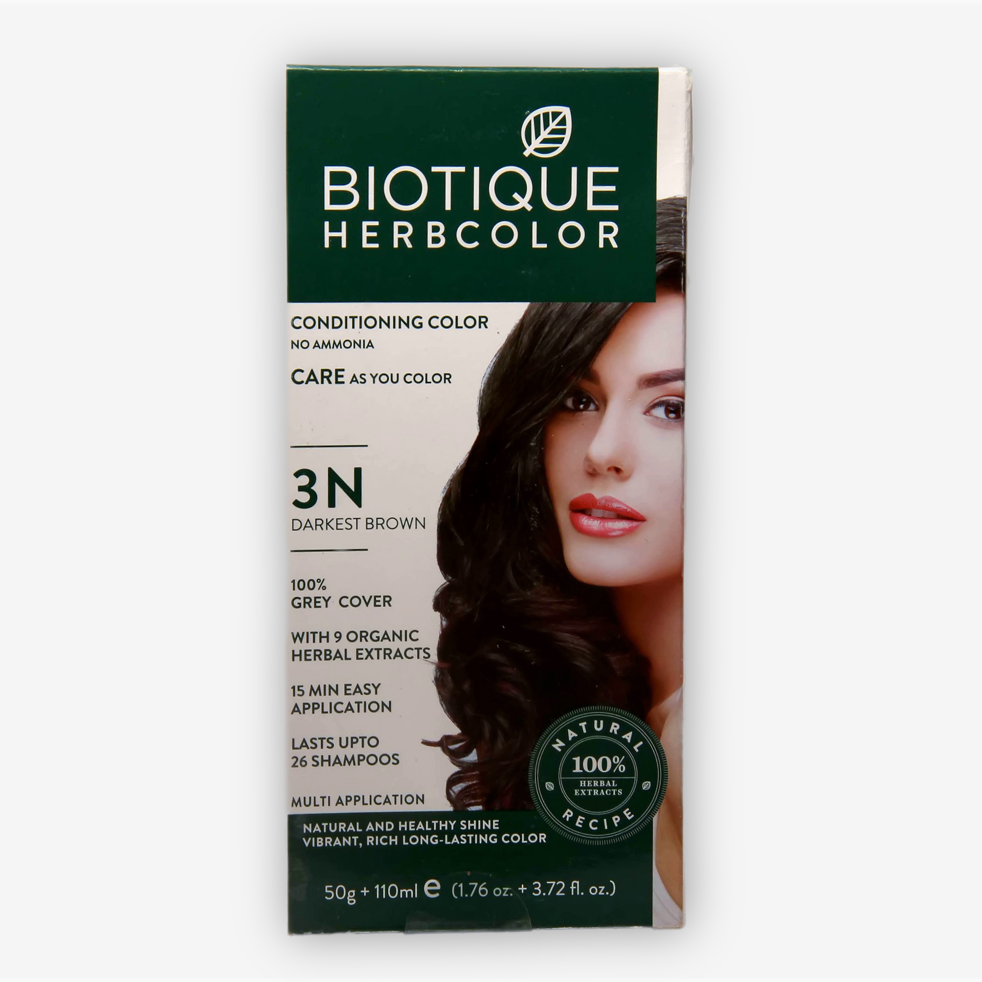 Biotique Bio Herbcolor Hair Dye Darkest Brown 110ml
