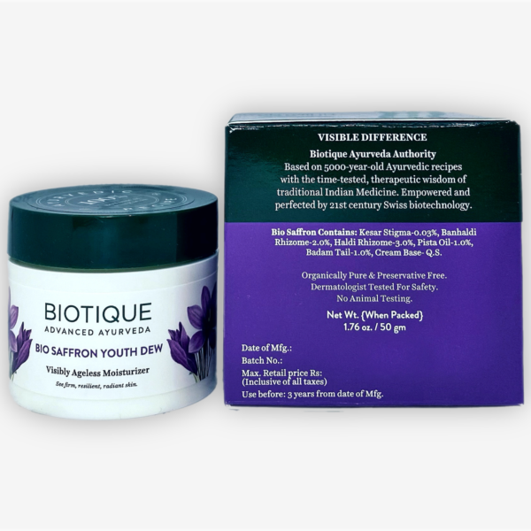 Bio Saffron Youth Dew Anti-Ageing Cream Biotique 50g