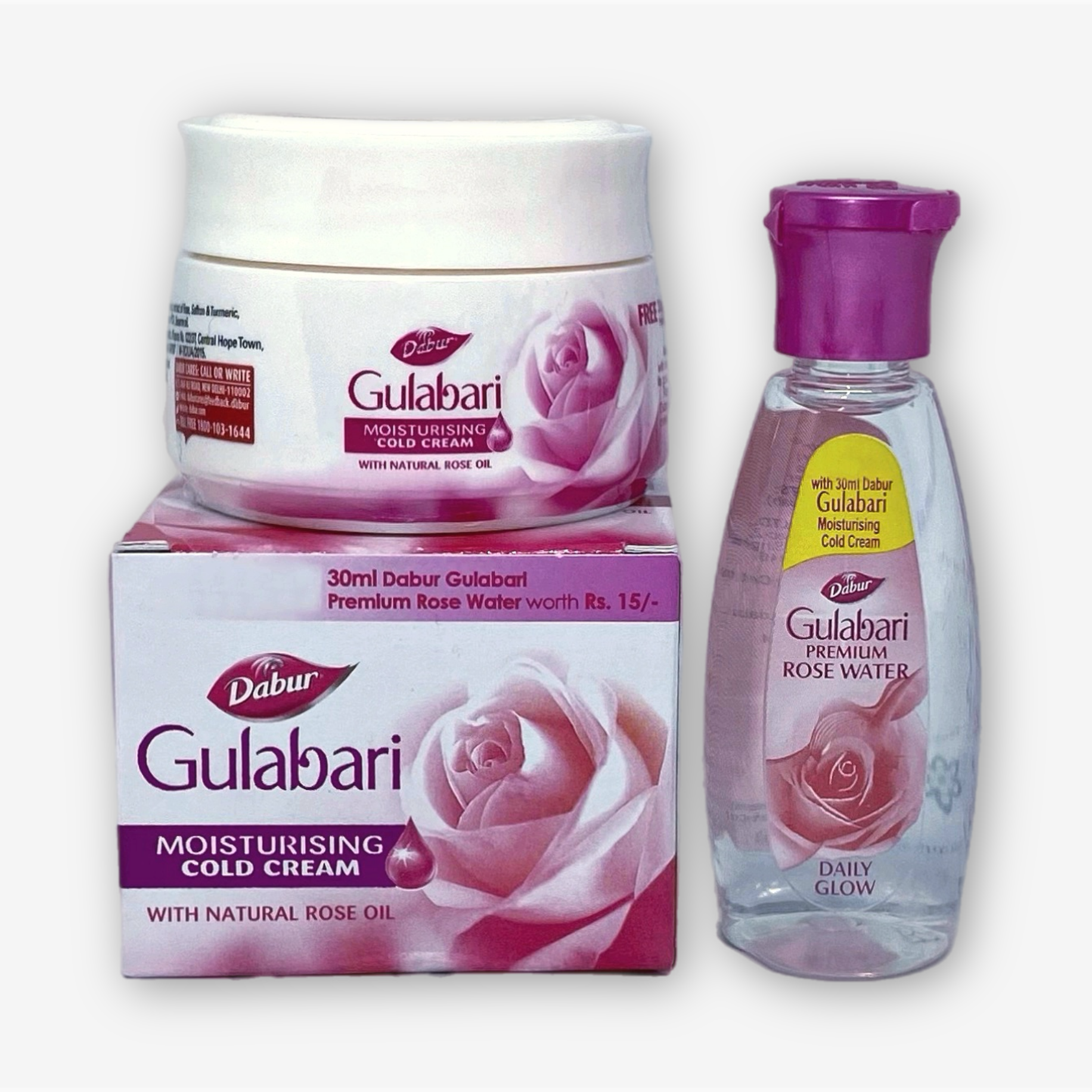 Gulabari Dabur Cold Cream & Rose Water Combo 55ml